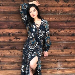 Navy long sleeve dress